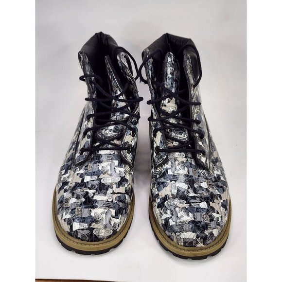 Timberland Boots Womens Size 6.5 Black Gray Juniors Classic Grunge Streetwear - Picture 2 of 9